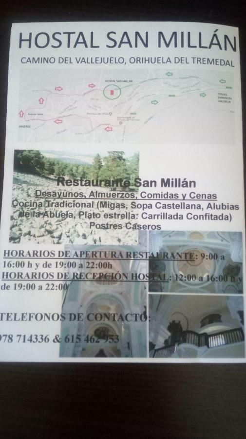 Hostal Restaurante San Millan Орихуела дел Тремедал Екстериор снимка
